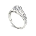 thumbnail image 2 of 1 Carat T.W. Diamond Split Shank Single Halo 10kt White Gold Engagement Ring, 2 of 5