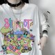 thumbnail image 2 of Harajuku Banda Gótico Punk De Dibujos Animados De Manga Corta T-Shirt O-Cuello De Las Mujeres De Verano Ulzzang Hip Hop Suelto Casual Streetwear Ropapangjing, 2 of 3