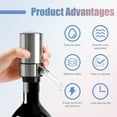 thumbnail image 4 of AIDUCHO Electric Wine Aerator Pourer, Portable One-Button Wine Decanter and Wine Pourer Multi-Smart Automatic Filter Wine Dispenser for Red and White Wine,Silver, 4 of 8