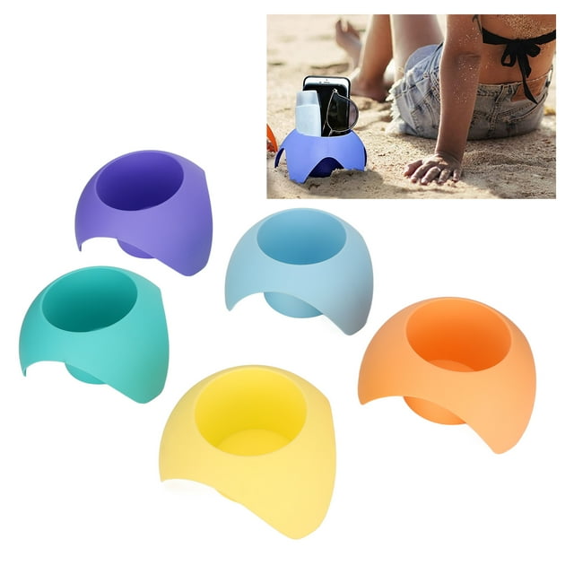 Posavasos Para Taza De Playa, Pequeño Ahorro De Espacio, 5 Uds., Portavasos De Playa Multifuncional Para Acampar