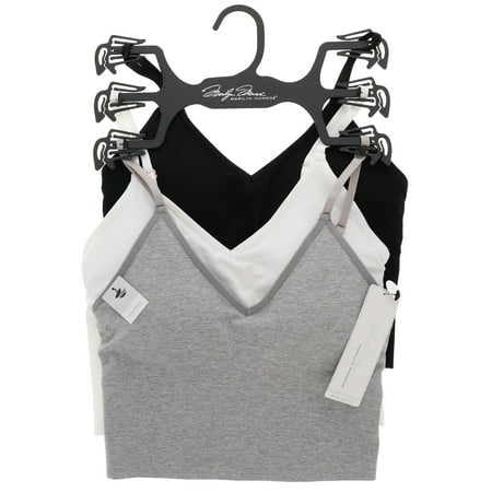 

Marilyn Monroe Women s Adjustable Long Bralette With Removable Pads - Black White & Grey - Large