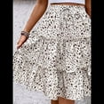 thumbnail image 4 of Falda de Mujer con Estampado Floral, Dobladillo con Volantes, Cintura Alta Elástica y Lazo Frontal. S, 4 of 5