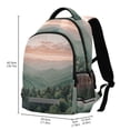 thumbnail image 2 of FORMRS Kids School Backpack Elementary Student Unisex Travel Bookbag with Reflective Stripes, Mountains at Dawn, 2 of 7