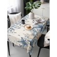 thumbnail image 2 of Blue Coastal Starfish Rectangle Tablecloth, Beach Nautical Shell Eucalyptus Rustic Waterproof & StainResistant Tablecloth, Washable Oil-proof Table Cover for Dining/Party/Wedding/Buffet 54x108 In, 2 of 9