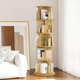 thumbnail image 6 of YYEAN Rotating Bookshelf, 360° Rotating Bookcase for Small Space, Corner Bookcase for Bedroom, Living Room, Study Room, 5 Tier, Wood, 6 of 9