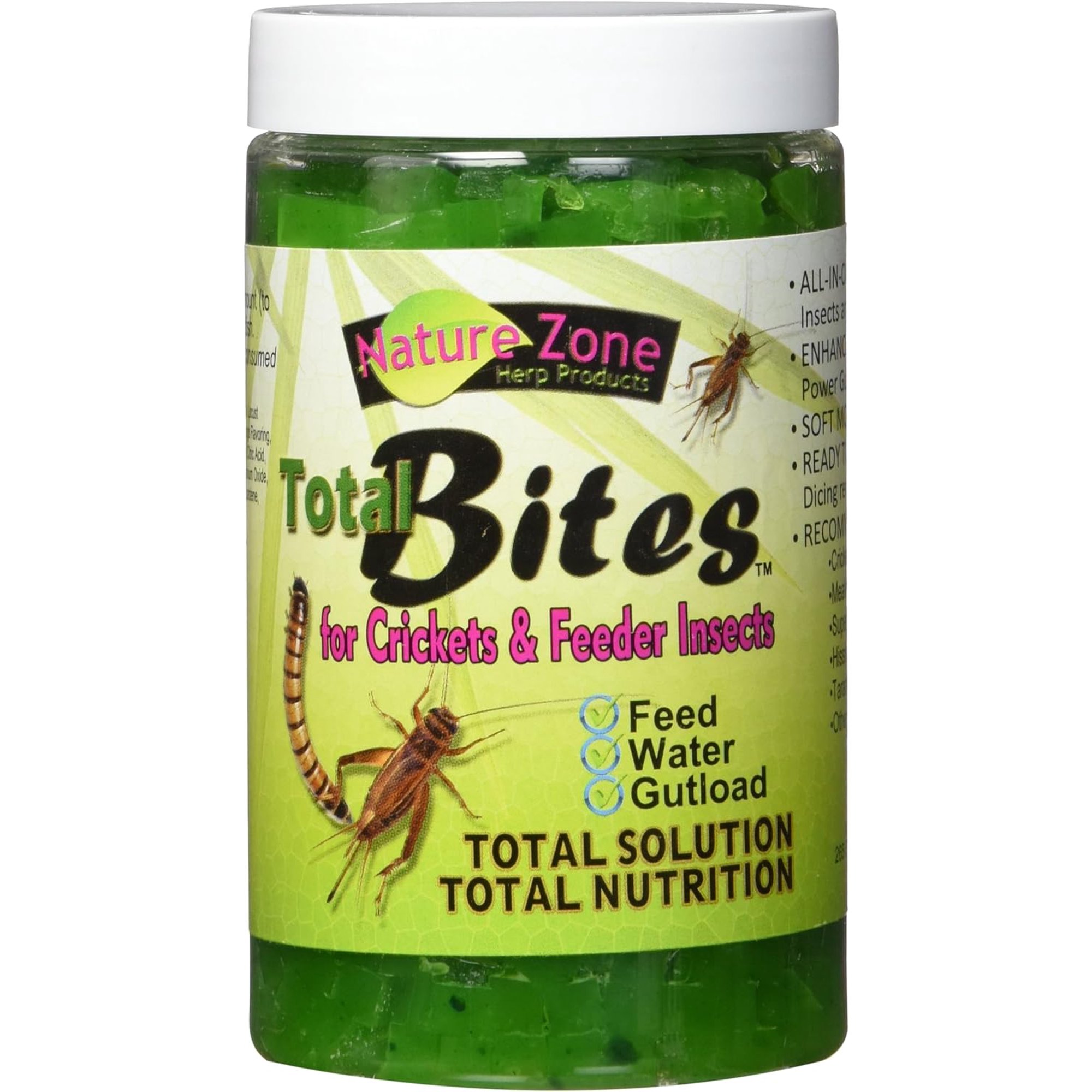 Nature Zone Total Bites with Spirulina Complete Diet Food for Crickets 9 ounces