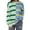 Mint Green, variant on Frostluinai Oversized Shirts for Women Long Sleeve Crewneck Comzy Pullover Tops Color Block Striped T Shirts Loose Drop Shoulder Blouses