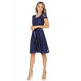 thumbnail image 2 of Women's Floral Lace Short Sleeve A-Line Formal Party Midi Dress, 2 of 6