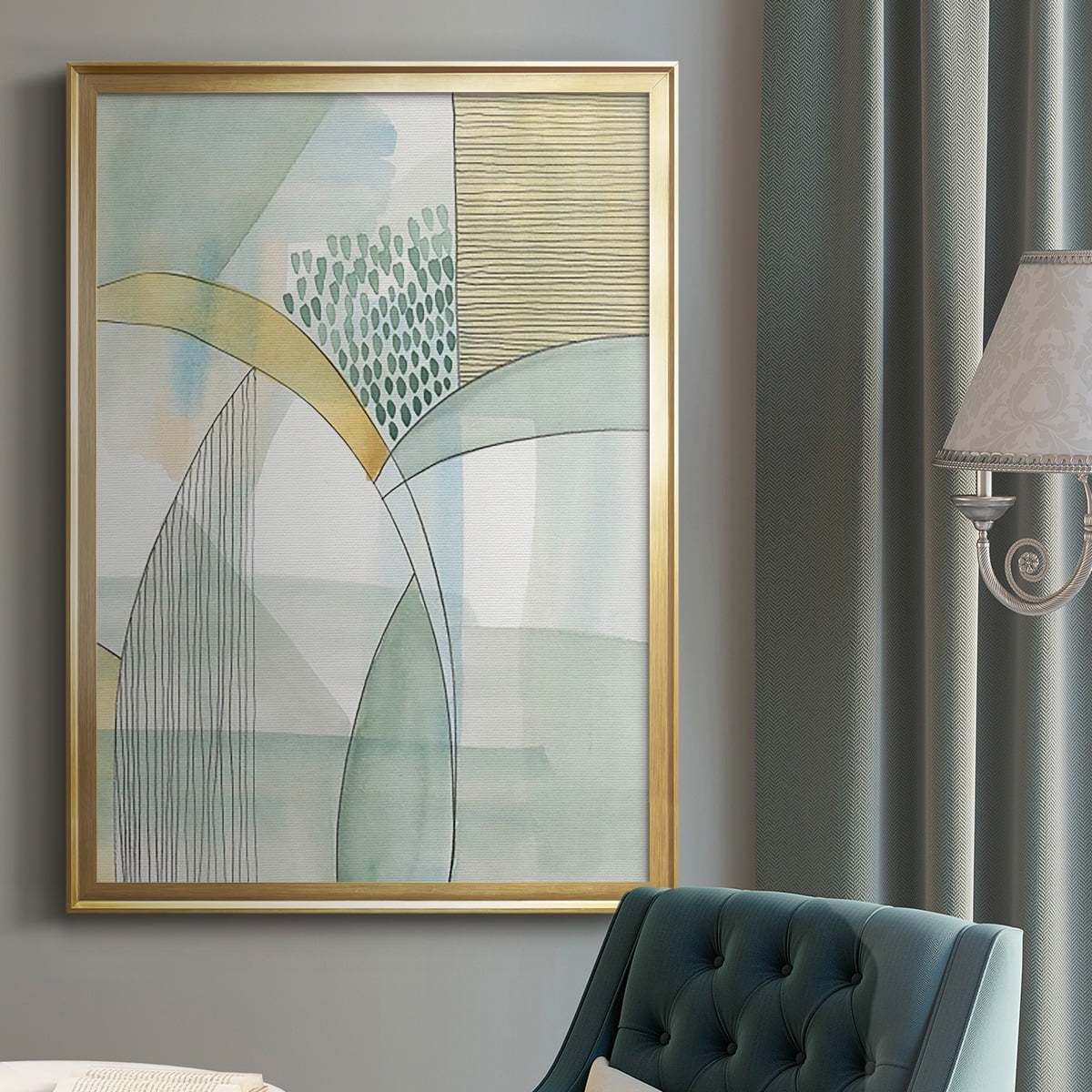 Mint Reflection I Premium Framed Print, in Gold, Black, or Silver - Ready to Hang
