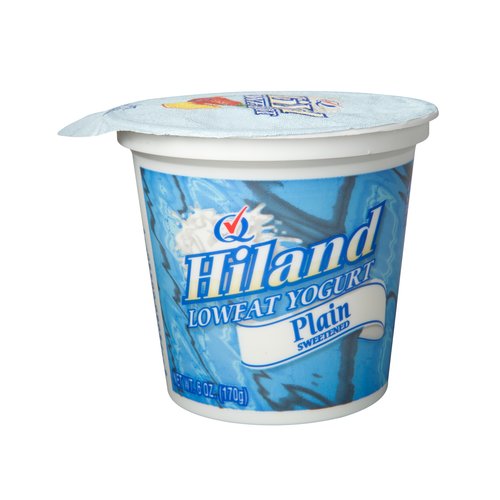 Hiland Plain Lowfat Yogurt, 6 oz