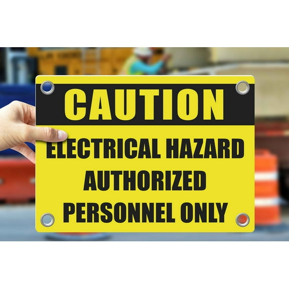 ELECTRICAL HAZARD AUTHORIZED PERSONNEL ONLY | Warning Notice Caution Danger 3mm PVC Sign