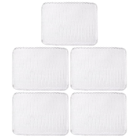 5pcs Food-grade Aluminum Grill Mesh Mat Disposable Grill Netting Mat Non-stick Barbecue Mat