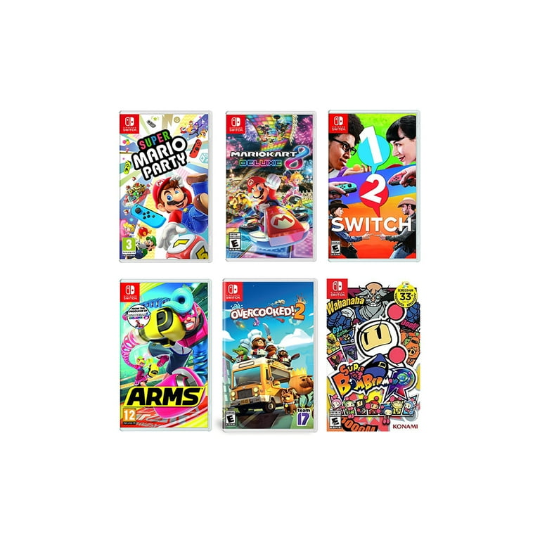 2019 New Nintendo Switch Gray Joy-Con Console Multiplayer Party Game Bundle + Neon Pink/Green Joy-Con, Super Mario Party, Mario Kart 8 Deluxe, 1-2 2019 New Nintendo Switch Gray Joy-Con Console Multiplayer Party Game Bundle + Neon Pink/Green Joy-Con, Super Mario Party, Mario Kart 8 Deluxe, 1-2