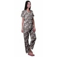 thumbnail image 3 of Moomaya Ensemble de Pyjama à Manches Courtes Imprimé pour Femmes Chemise de Nuit Boutonnée Imprimée, 3 of 6