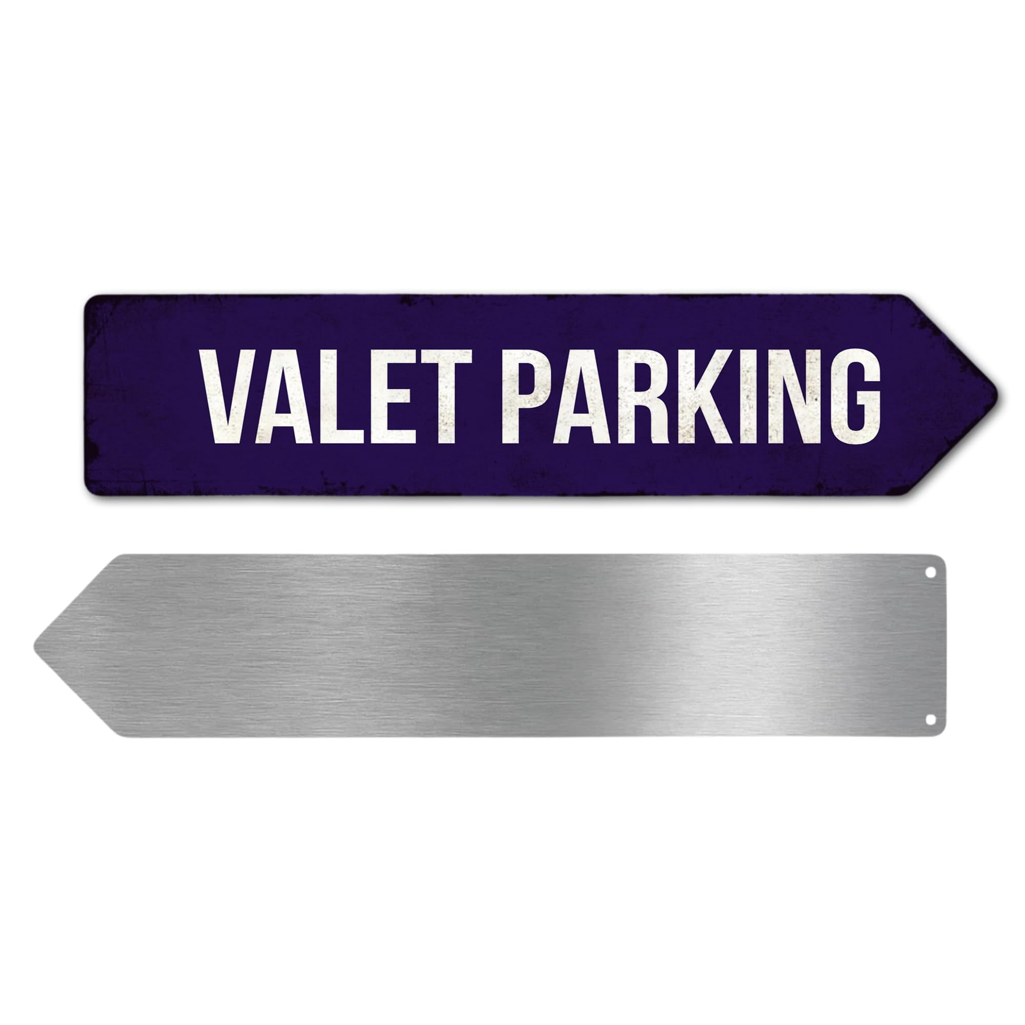 Valet Parking Metal Sign by DC | Arrow Metal Directional Signage for Indoor & Outdoor | 4x18 Rust-Free Aluminum Sign | Hotel Signage UV Protected Road RIGHT Arrow Sign | Made in USA
