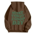 thumbnail image 3 of SIYUDAN Hoodies for Women Long Sleeve Women Hoodies Pullover Baggy Hoodies Khaki Sweatshirts for Women Fall Tops Clothes for Women, 3 of 4