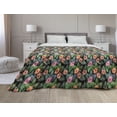 thumbnail image 1 of Hibiscus Down Alternative Comforter, Tropical Pattern of Flower Graphic, Microfiber Quilt for All Season, 5 Sizes, Dark Coral White, by Ambesonne, 1 of 3
