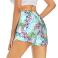 thumbnail image 3 of Goofa Dragonfly Floral Printed Women 2 in 1 Running Shorts,Quick Dry Athletic Workout Shorts,High Waisted Athletic Shorts with Liner Pockets-Small, 3 of 9