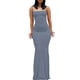 thumbnail image 1 of Vestido largo con tirantes finos para mujer, elegante vestido ajustado sin mangas de color puro para fiesta en la playa, 1 of 7