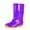 Purple, variant on Women's Versatile Plus-Size Wading Mid-Calf Thick-Soled Mid-Heel Comfortable Rain Boots Purple 35