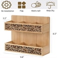 thumbnail image 2 of Tea Bag Holder - Wall Mounted Tea Organizer with 6 Compartments for Table or Wall, 2 of 6