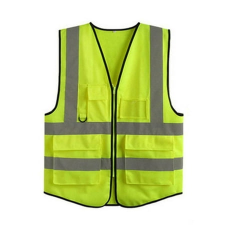 Safety Vest with High Visibility Reflective Tape Strip for Construction ...