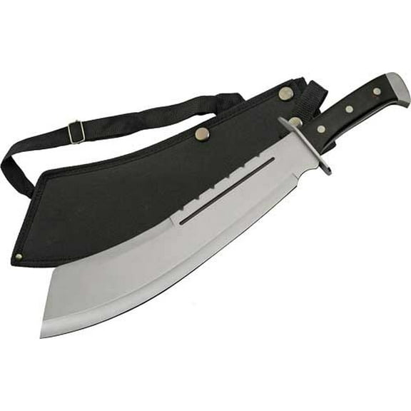 SZCO Supplies Machete Black Wood Fixed Blade Knife