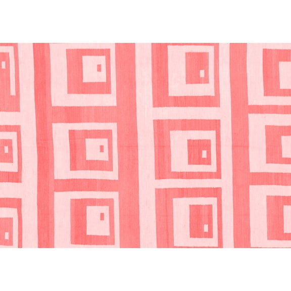 Ahgly Company Machine Washable Indoor Rectangle Solid Red Modern Area Rugs, 5' x 7'