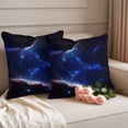 thumbnail image 2 of Navy Blue Sky Outdoor Waterproof Pillow Covers, Modern Art Stars Decorative Square Throw Pillowcase Sofa Cushion Sham for Patio/Couch/Chair, 26"x26" 2 Pack, 2 of 8