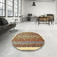 thumbnail image 4 of Ahgly Company Machine Washable Indoor Rectangle Abstract Red Brown Area Rugs, 7' x 9', 4 of 7