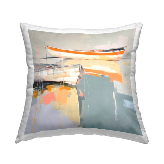 Stupell Industries Maritime Boat Scenery Decorative Printed Throw Pillow, 18 x 18