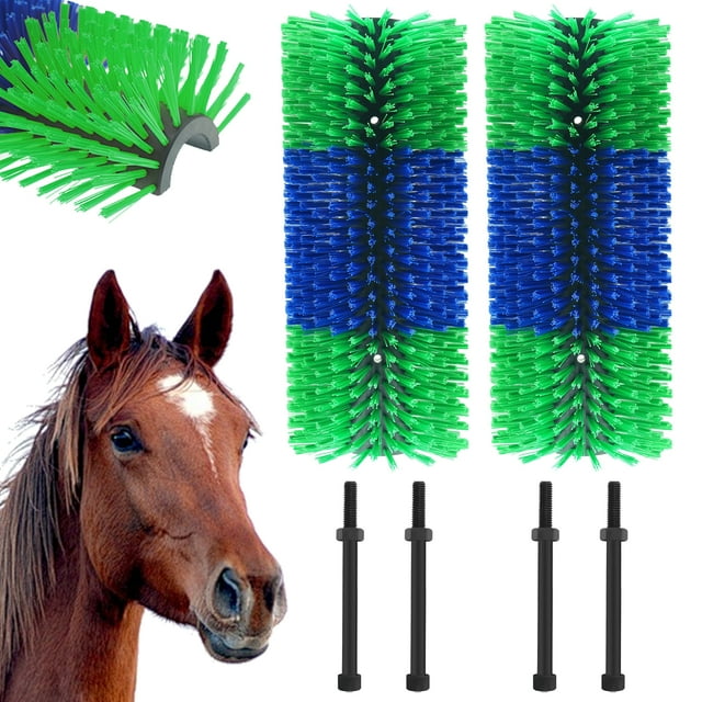 1 Set (European Site Prohibited) Plastic + Nylon H-Type Livestock Brush Cow Horse Goat Pig Scratching Hard Silk Brush Ranch Special Livestock Scratching Brush