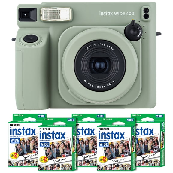 Fujifilm INSTAX Wide 400 Fuji Instant Film Camera Green  100 Sheets Instant Film