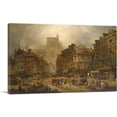 thumbnail image 1 of ARTCANVAS The Wheat Market At Abbeville From The Great Place Canvas Art Print by David Roberts - Size: 26" x 18" (0.75" Deep), 1 of 9