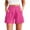 Hot Pink #51, variant on QIJIE Women's Bermuda Shorts Jersey Shorts with Deep Pockets 7" Long Shorts for Women Lounge Walking Athletic Black L