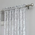 thumbnail image 3 of DecoSource Knitted Lace Curtain Medallion Design with Scalloped Bottom - Rod Pocket - Total Size 108 Inch Wide 54 Inch Each Panel - 84 Inch Long 2 Panels 54 x 84, White, 3 of 3