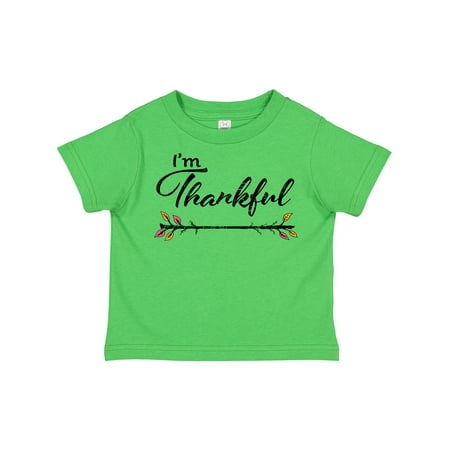 

Inktastic Im Thankful- Thanksgiving with Autumn Branch Gift Toddler Boy or Toddler Girl T-Shirt