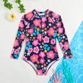 thumbnail image 2 of Gubotare Bathing Suit Teen Girls Girls Swimsuit Teens Bathing Suits Girls Long Sleeve Swimsuit One Piece Juniors Swimwear Size 11-12 (Red,11-12 Years), 2 of 7