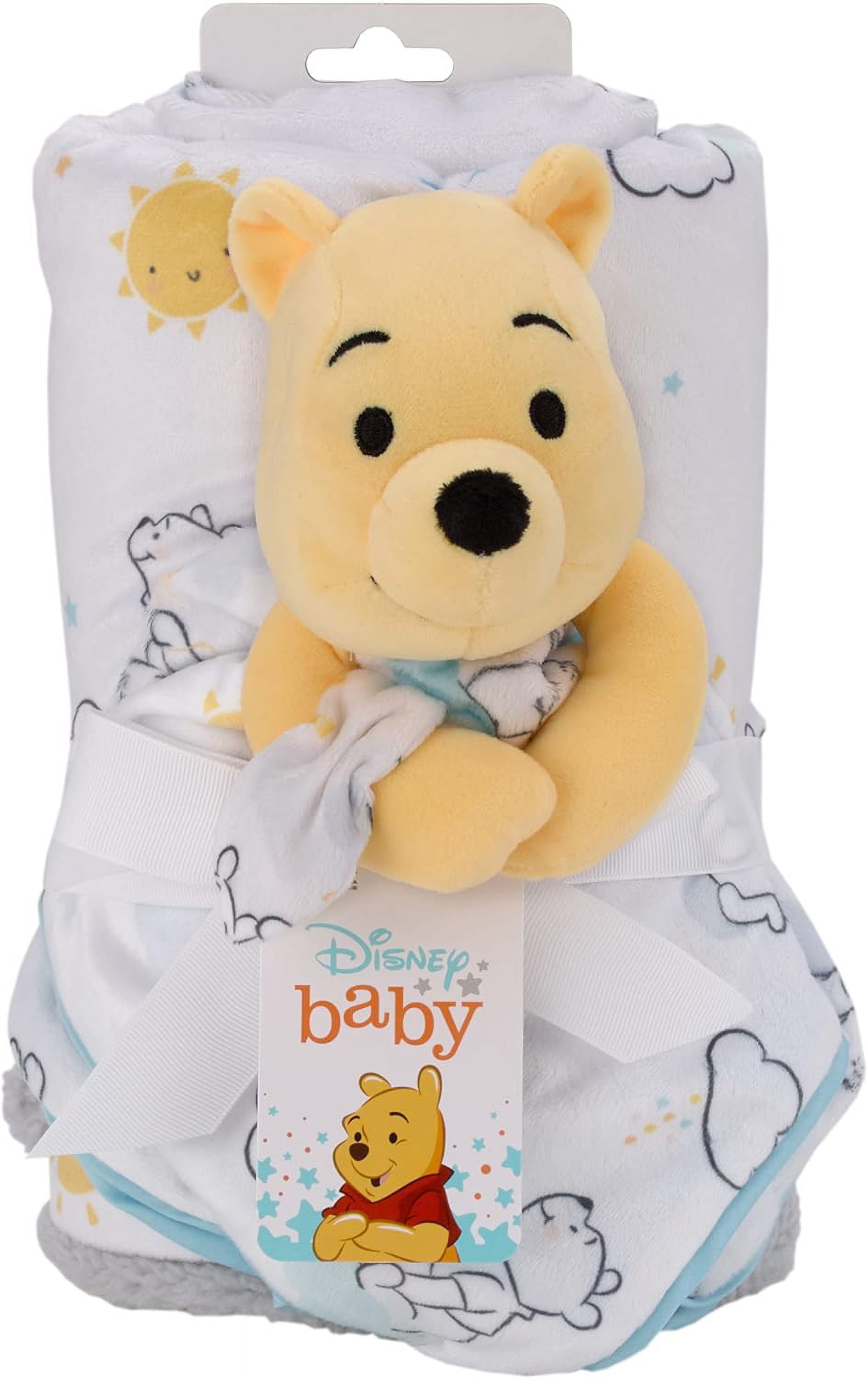 Disney® Winnie the Pooh Lux Applique Receiving Blanket - Beige, 30