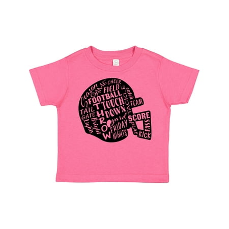 

Inktastic Football Words in Helmet Shape in White Text Gift Toddler Boy or Toddler Girl T-Shirt