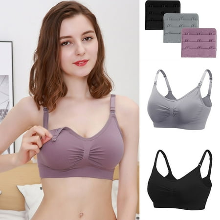 

DENGDENG Womens Comfort Front Closure Bra Push Up Underwire Full Coverage Bra 3 Pack Sports Underwire Bras