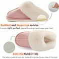 thumbnail image 4 of Evlmd Fuzzy House Slippers for Women, Memory Foam Fluffy Soft Warm Slip On House Slippers, Anti-Skid Cozy Plush for Indoor Outdoor, 4 of 7