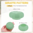 thumbnail image 3 of Uxcell 4-Pack Silicone Pot Lid Covers, 1.4" ID Universal Pot Lid Top Knob Heat Resistant Handle Caps [Green, Giraffe Style], 3 of 6