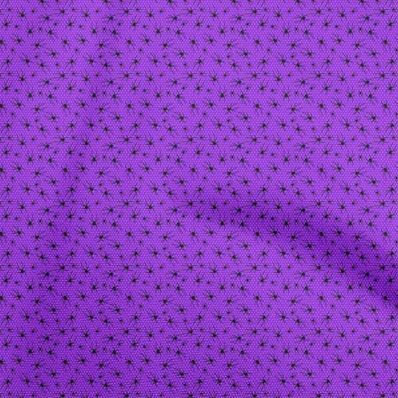 oneOone Cotton Cambric Violet Fabric Halloween Dress Material Fabric Print Fabric By The Yard 42 Inch Wide