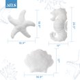 thumbnail image 2 of Sunlit Coastal Throw Pillows Set of 3, Starfish Shell Seahorse Pillows, Beach Ocean Nautical Themed Decorative Throw Pillows, Cute Pillow for Couch Sofa Bed Living Room Bedroom, White, 2 of 7