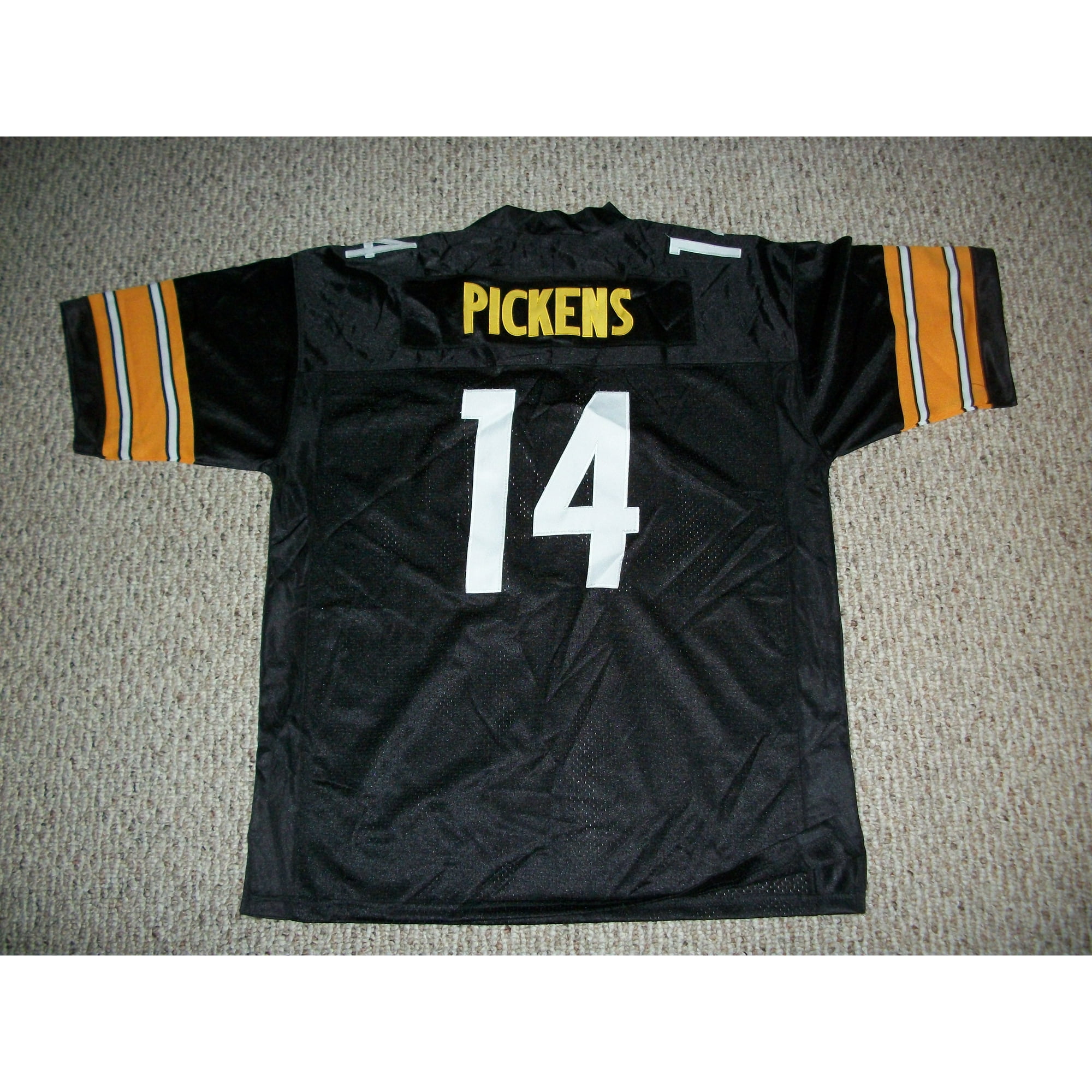 Jerseyrama Unsigned George Pickens Jersey #14 Pittsburgh Custom Stitched Black New Football No Brands/Logos Sizes S-3XLs, Size: Large