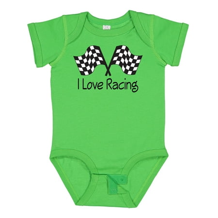 

Inktastic I Love Racing Gift Baby Boy or Baby Girl Bodysuit