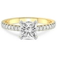 thumbnail image 3 of 5 Carat IGI Certified Princess Shape Lab Grown Diamond Engagement Ring | 14K Yellow Gold |Serena Eternity Diamond Ring | FG-VS1-VS2 Quality Friendly Diamonds, 3 of 5