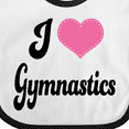 thumbnail image 4 of Inktastic I Love Gymnastics Girls Baby Bib, 4 of 4