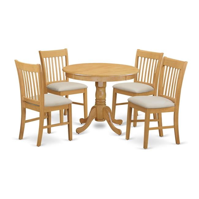 Small Kitchen Table & 4 Chairs, Oak - Walmart.com